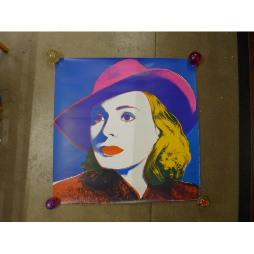 785 - Ingrid Bergman with Hat (from 1983), Andy Warhol poster printed 1993 by The Andy Warhol Foundation f... 