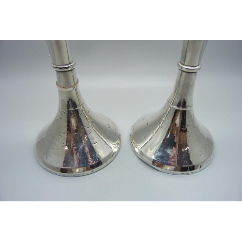 868 - A pair of silver candlesticks, Birmingham 1923, 22.5cm