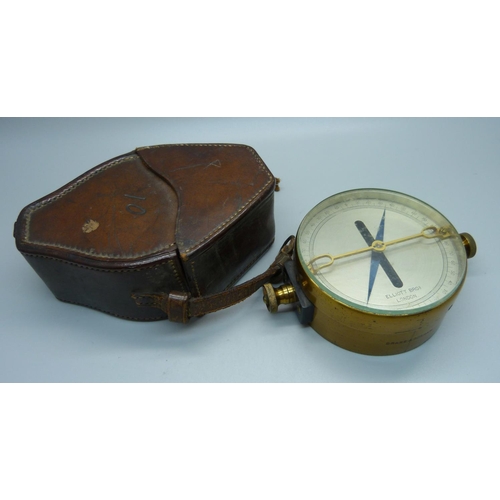 883 - A Elliott Bros., London galvanometer, 1860, cased