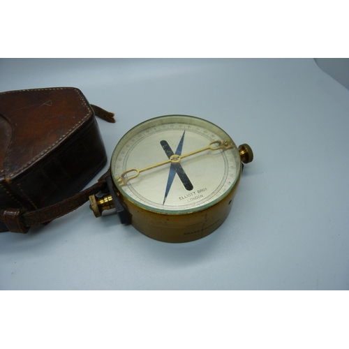 883 - A Elliott Bros., London galvanometer, 1860, cased