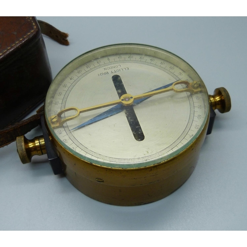 883 - A Elliott Bros., London galvanometer, 1860, cased