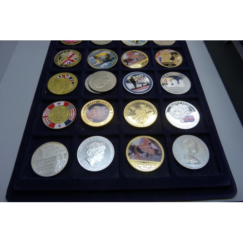 942 - A collection of crowns, other commemorative coins, etc.