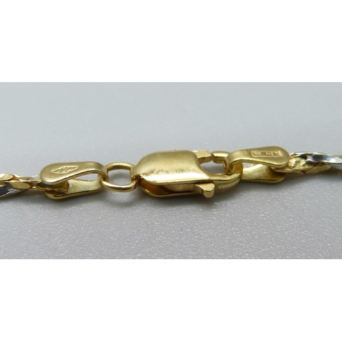 975 - An 18ct gold bracelet, marked 750 Italy, 3.5g, 18.5cm