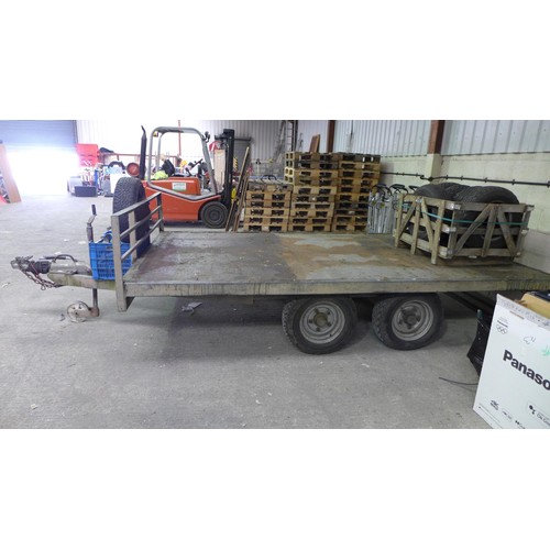 2406 - Galvanised steel Ranch trailer with box of spare wheels