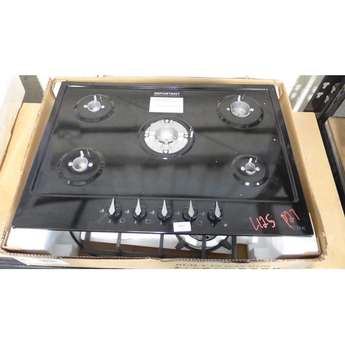 3007 - CDA Gas 5 Burner Hob  H43xW680xD500  -  Model No  HG7251BL  , Original RRP £257.50  inc. vat   (398-... 