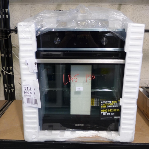 3008 - Zanussi Single Oven - MODEL Z0CND7X1   (398-145)    * This lot is subject to vat