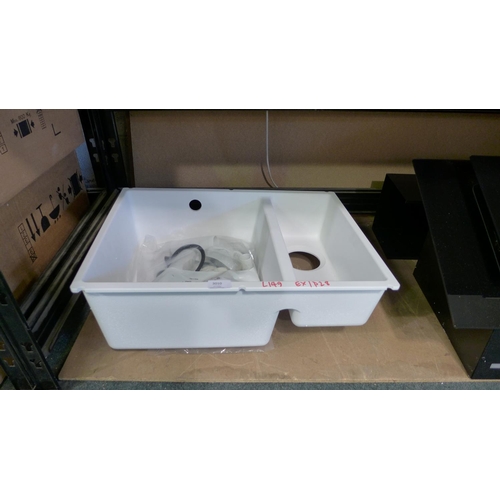 3010 - White Composite 1.5 sink   (398-149)   * This lot is subject to vat