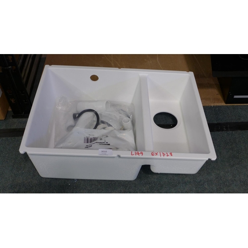 3010 - White Composite 1.5 sink   (398-149)   * This lot is subject to vat