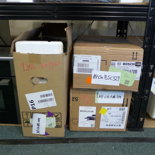 3015 - 3x Extractors inc Bosch, Faber, Etc    (398-108,124,152)    * This lot is subject to vat