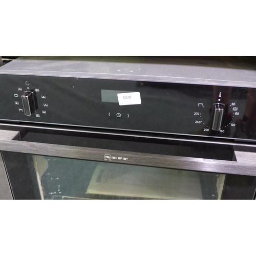 3020 - Neff single oven With Slide 'n' Hide Door - Model B3ACE4HG0B  (398-155)      * This lot is subject t... 