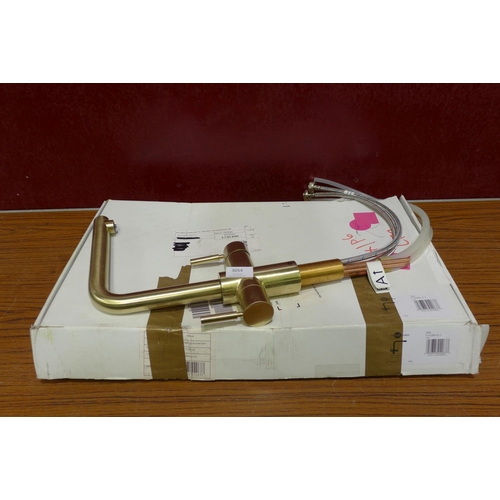 3054 - Insinkerator 3n1 Hot Water tap - Brushed Gold - (398-177)     * This lot is subject to vat