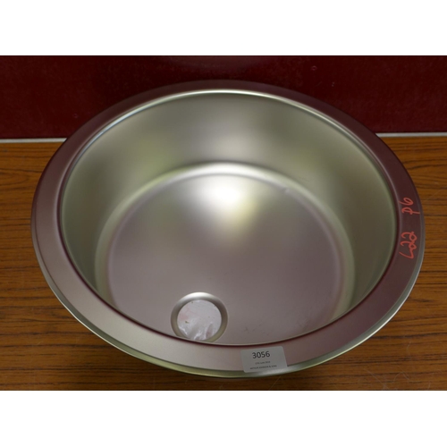 3056 - 450mm Installation Round Stainless Steel Sink  -   (398-22)    * This lot is subject to vat