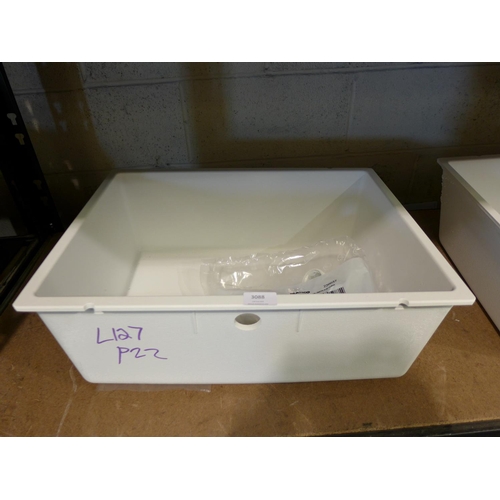 3088 - White Composite Sink  (399-127)  * This lot is subject to vat