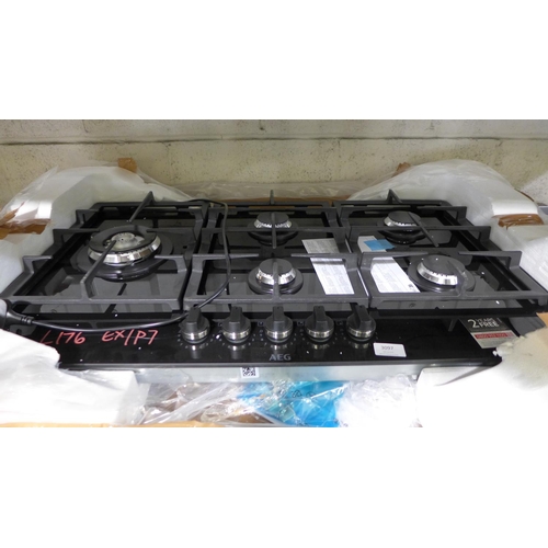 3097 - AEG 5-Zone gas hob (Model: HKB95820NB) (398-176)     * This lot is subject to vat