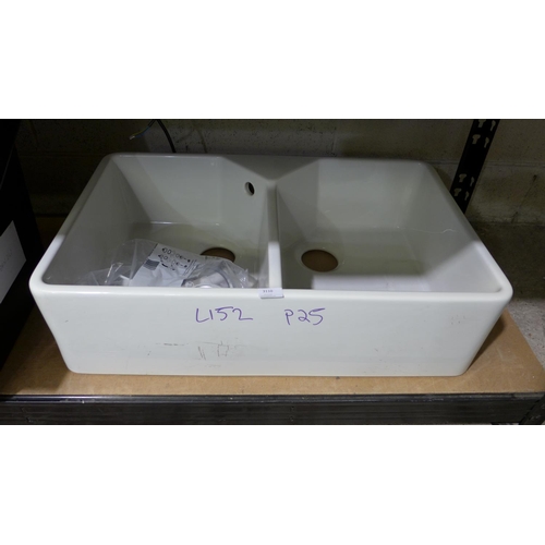 3110 - Roe Ceramic Double Belfast White Sink 490x800 , Original RRP £457.50inc VAT  (399-152)  * This lot i... 