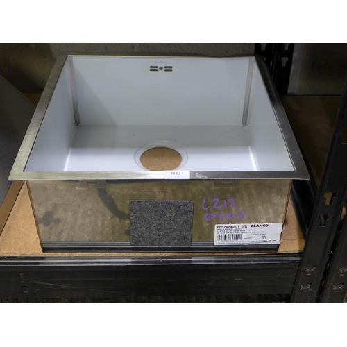 3112 - Blanco Square Metal Sink (399-212) * This lot is subject to vat