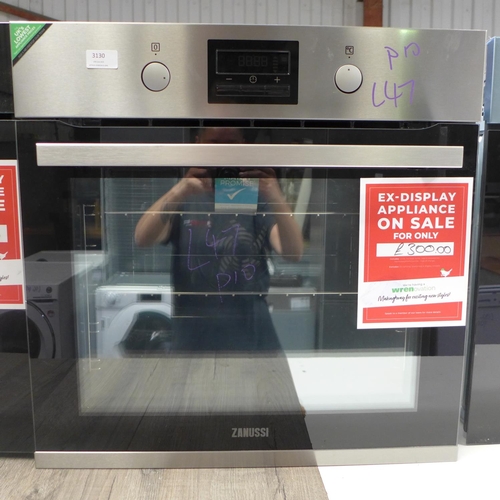 3130 - Zanussi Single Multifunction Pyrolytic Oven  (399-47)  * This lot is subject to vat