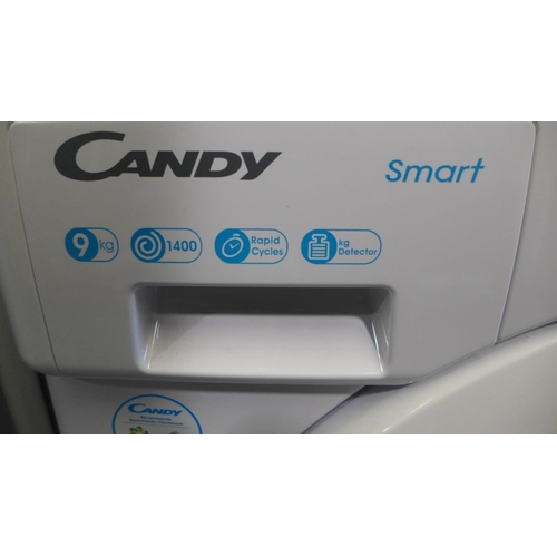 3138 - Candy 9kg Washing Machine (Model: CBW46D1E) (399-210) * This lot is subject to vat