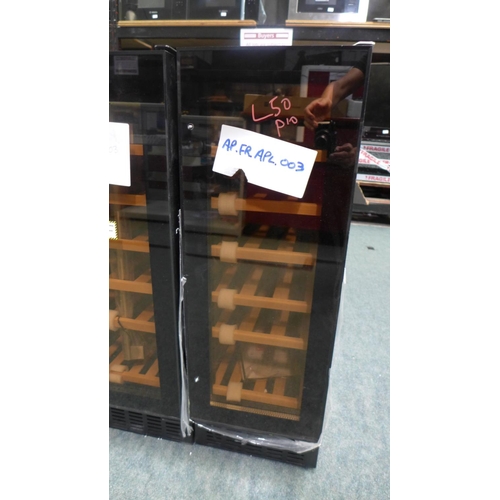 3152 - Viceroy Under Counter Wine Cooler H870xW295xD570   -  (Model No: WRWC30BKED) Original RRP £332.50  i... 