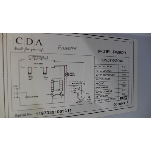 3161 - CDA Integrated Frost Free Tower Freezer  H1772xW540xD540  -  Model No  FW882  , Original RRP £552.50... 