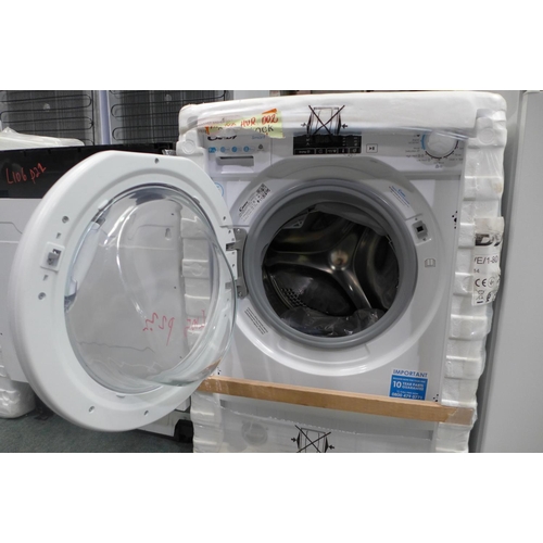 3166 - Candy Integrated Washer Dryer (9+5Kg) H820xW600xD525   -  Model No  CBD 495D1WE  , Original RRP £412... 