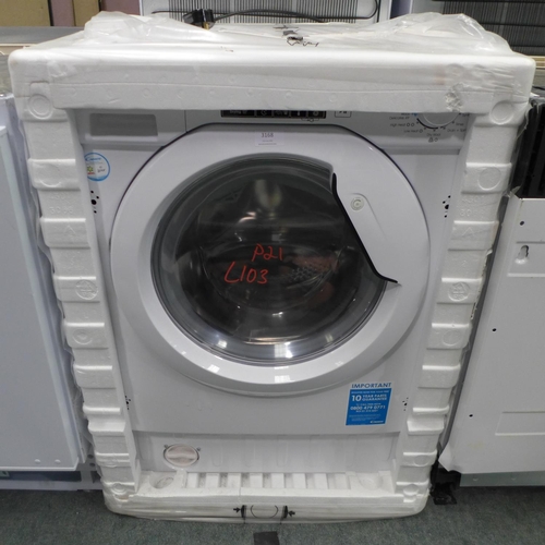 3168 - Candy Integrated Washer Dryer (9+5kg) H820xW600xD525  -  Model No  CBD 495D1WE  , Original RRP £412.... 