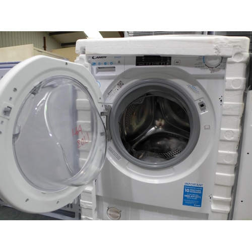 3168 - Candy Integrated Washer Dryer (9+5kg) H820xW600xD525  -  Model No  CBD 495D1WE  , Original RRP £412.... 