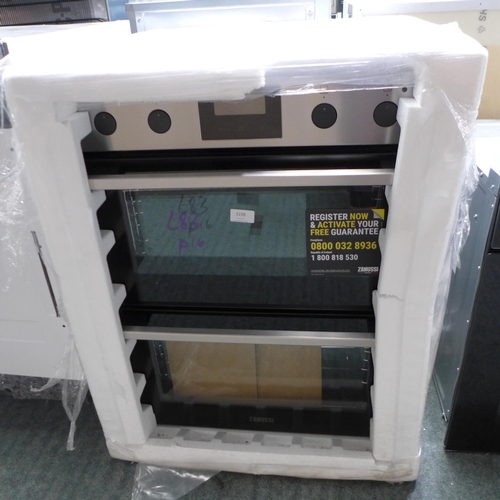 3198 - Zanussi Double Oven - ZPHNL3X1  (399-83)  * This lot is subject to vat