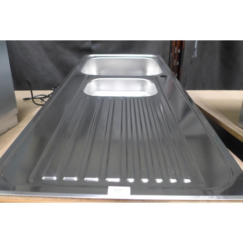 3217 - Andros 1.0 Bowl RVS Stainless Steel Sink -  500x1000   -  Model No  BL468501  , Original RRP £207.50... 