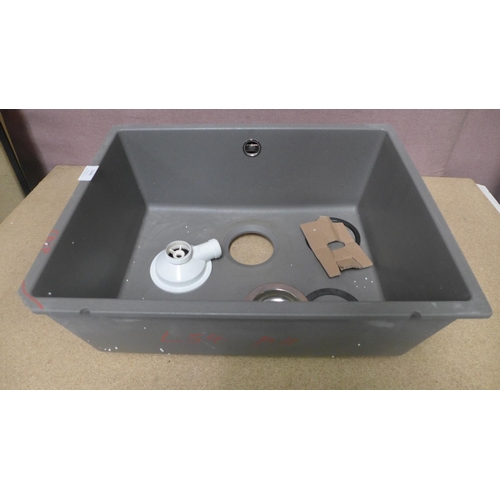 3246 - Grey Samos 1.0 Bowl Composite U/mount Sink -  370 x 500  -  Model No  525796  , Original RRP £332.50... 