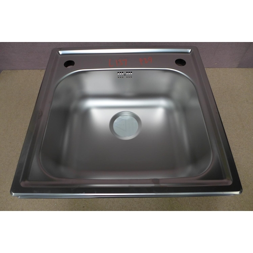 3248 - 2x Islay 1 Bowl RVS Stainless Steel Sinks - 440x450  -  Model No  454852  , Original RRP £150.00  in... 