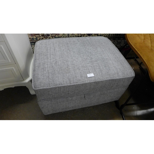 1412 - A grey upholstered ottoman footstool