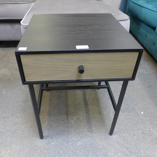 1479 - A black painted single drawer lamp table * this lot is subject to VAT