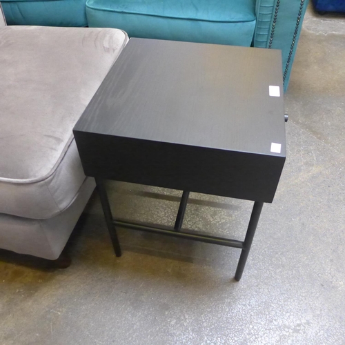 1479 - A black painted single drawer lamp table * this lot is subject to VAT