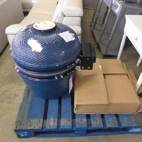 1547 - 24  Kamado Grill Blue Rtv inc Cover - damaged Original RRP £666.66 + VAT (4168A-1) *This lot is subj... 