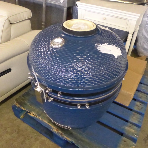 1547 - 24  Kamado Grill Blue Rtv inc Cover - damaged Original RRP £666.66 + VAT (4168A-1) *This lot is subj... 