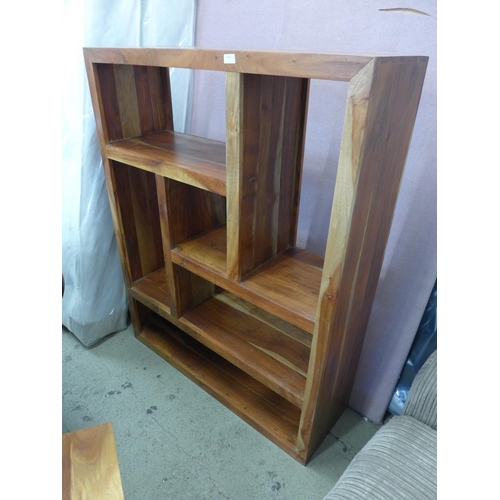 1628 - An Indonesian hardwood wide display unit