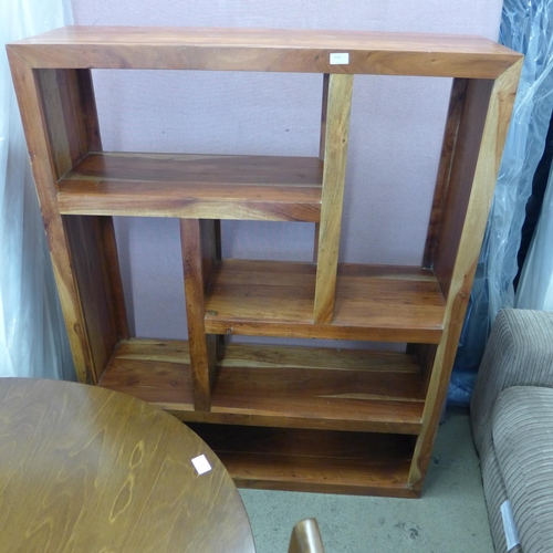 1628 - An Indonesian hardwood wide display unit