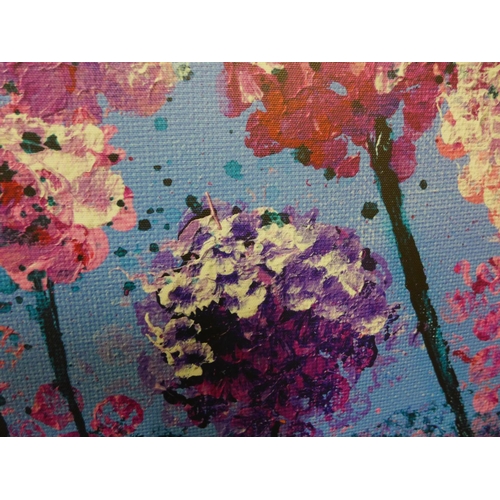 1350 - A canvas print, Siobhan Mcevoy (Pink Flowers) 60X80Cm  (WDC10087923)