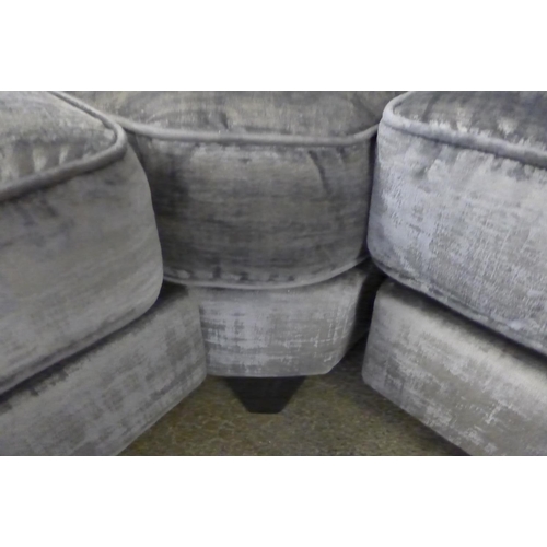 1427 - A Barker and Stonehouse 'Dolce' magnesium velvet six seater left hand facing corner sofa