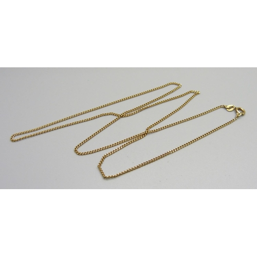 1038 - An 18ct gold chain, 4.8g, 55cm