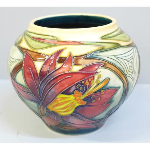 604 - A Moorcroft Heartgring vase, by Emma Bossons, 11cm