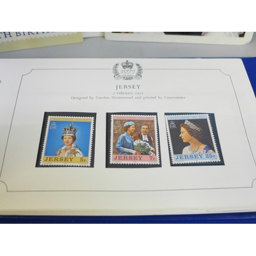 624 - A 1977 The Queen's Silver Jubilee stamp collection, a 1981 Royal Wedding programme, etc.