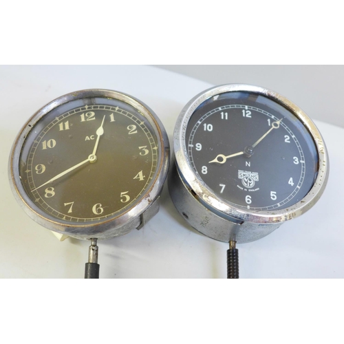 629 - A Smiths car clock and one other marked AC