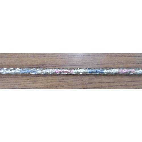 665 - A glass barleytwist walking cane