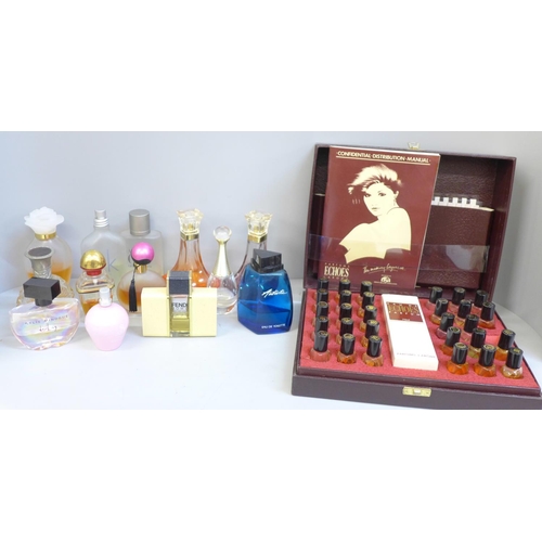 671 - A collection of perfumes and Eau De Echoes Parfums, cased