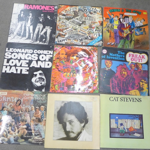 686 - LP records, Ramones, Sham 69, The Who, Picnic, Frank Zappa, Cream, etc. (21)