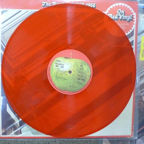 715 - Beatles LP collection:- Please Please Me x2 stereo and mono, The Beatles 1962 - 1966 x2 red vinyl an... 