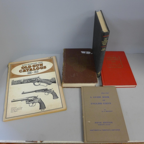 774 - One volume, Rare Selections From Old Gun Catalogs, 1880-1920, and four other coin guide books