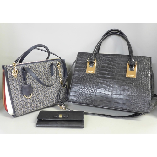 788 - Two handbags; Radley and Dune plus a Mulberry purse